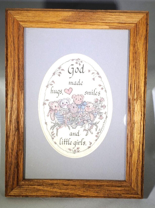 Vintage, Creative Calligraphy, Print with Border and Wood Frame