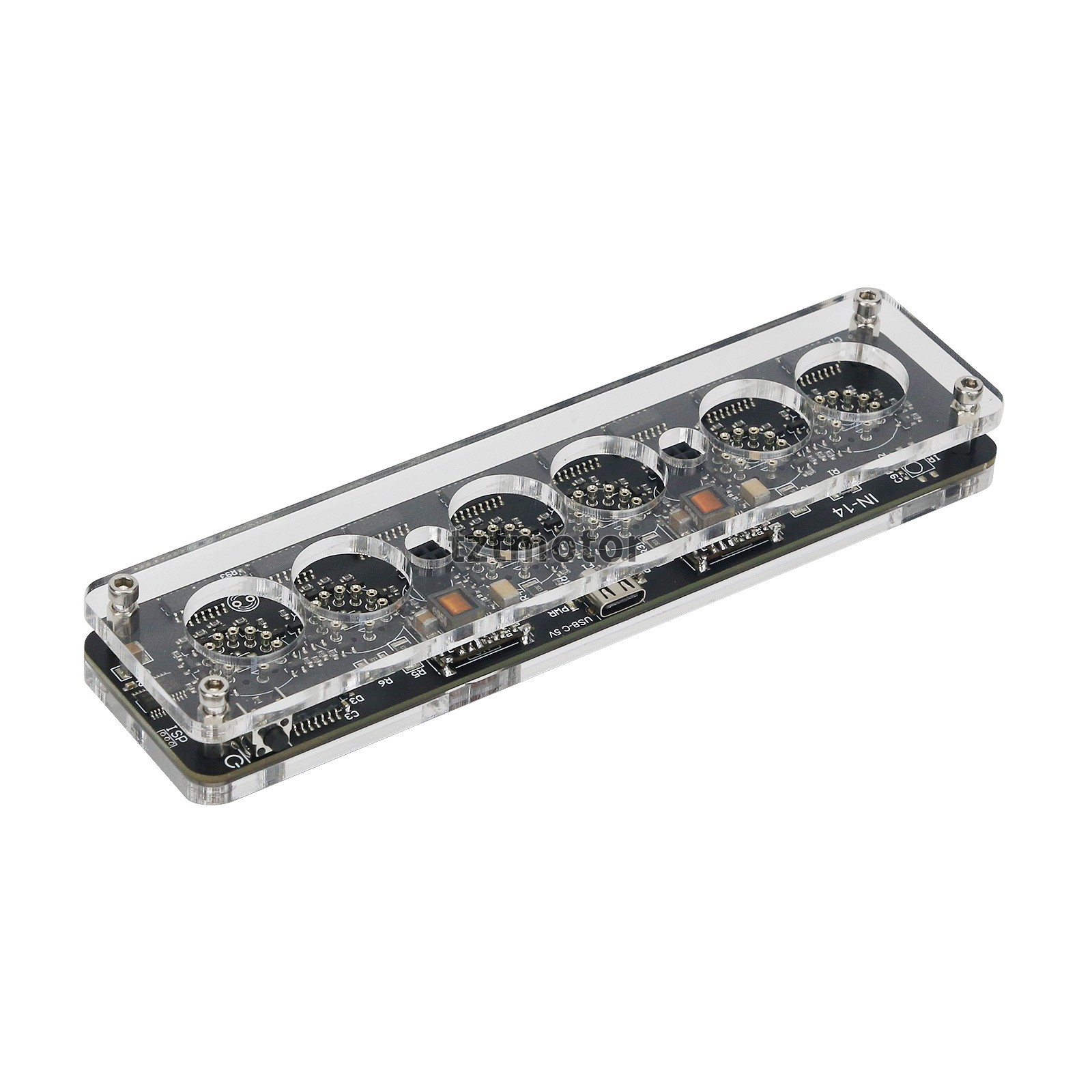 IN-14 6-Digit Nixie Tube Clock Creative Desktop Clock Innovative Home Decor