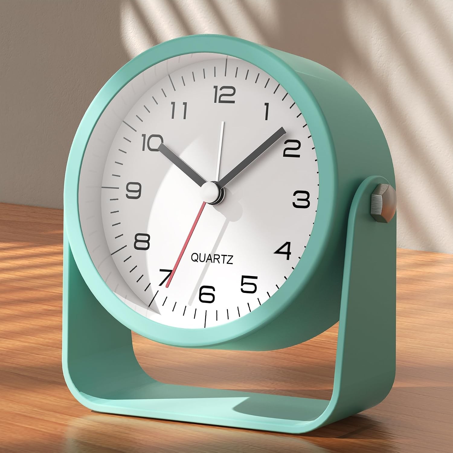 ® 3.5 Inch Small Analog Alarm Clocks,Battery Operated Desk Clock,Cute Table