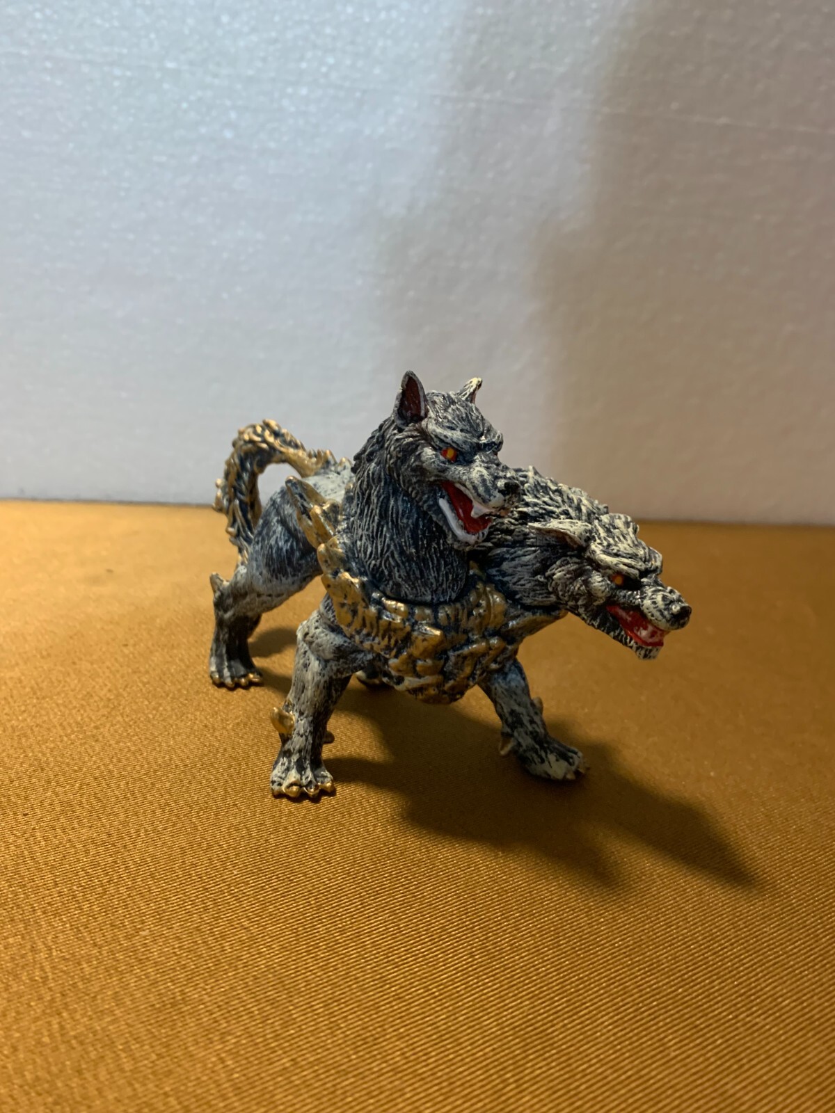 Two-Headed Wolf Vintage ornament sculpture resin plastic detailed