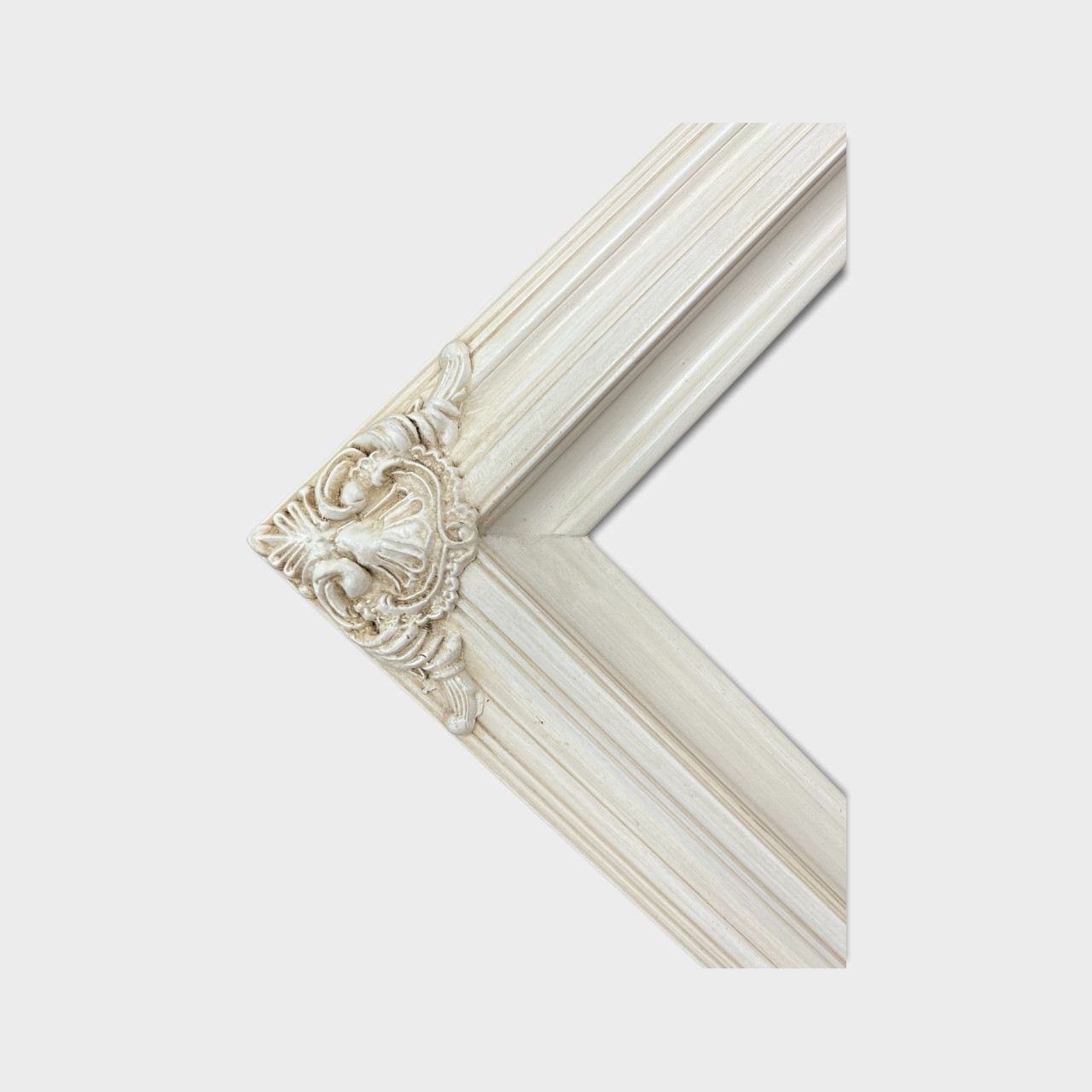 12 x 18 In Stock-Classic compo Ornate wood frame, IVORY STAIN, hand painted.