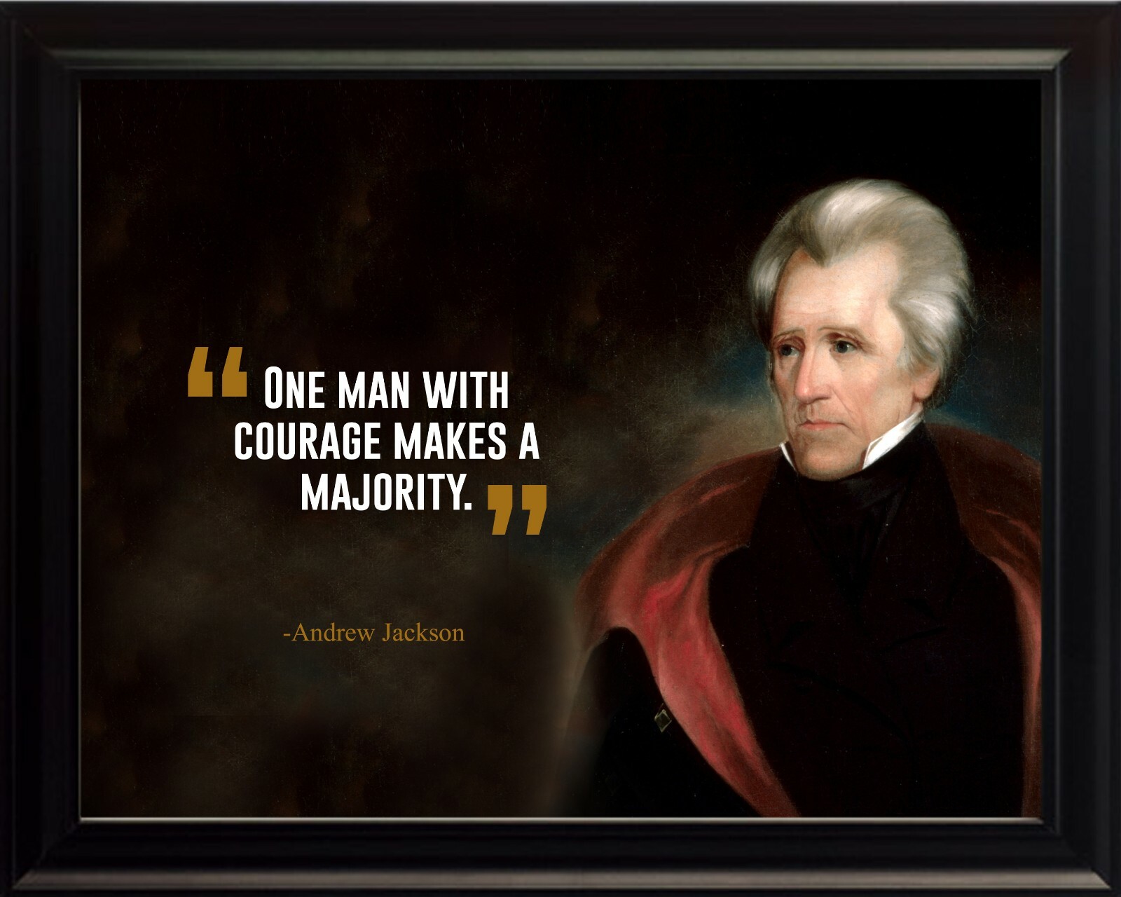 Andrew Jackson One Man Poster Print Picture or Framed Wall Art