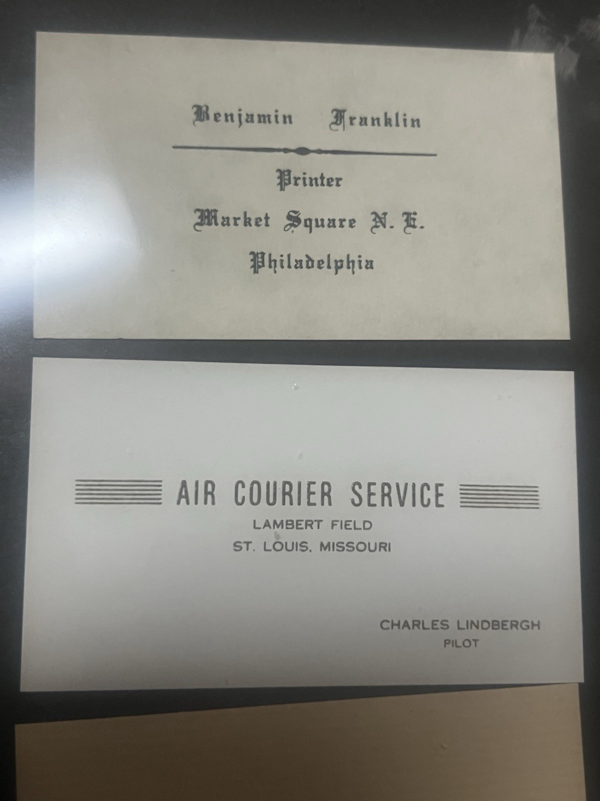 VTG Famous People Business Cards Reprinted Framed Albert Einstein and 11 Others
