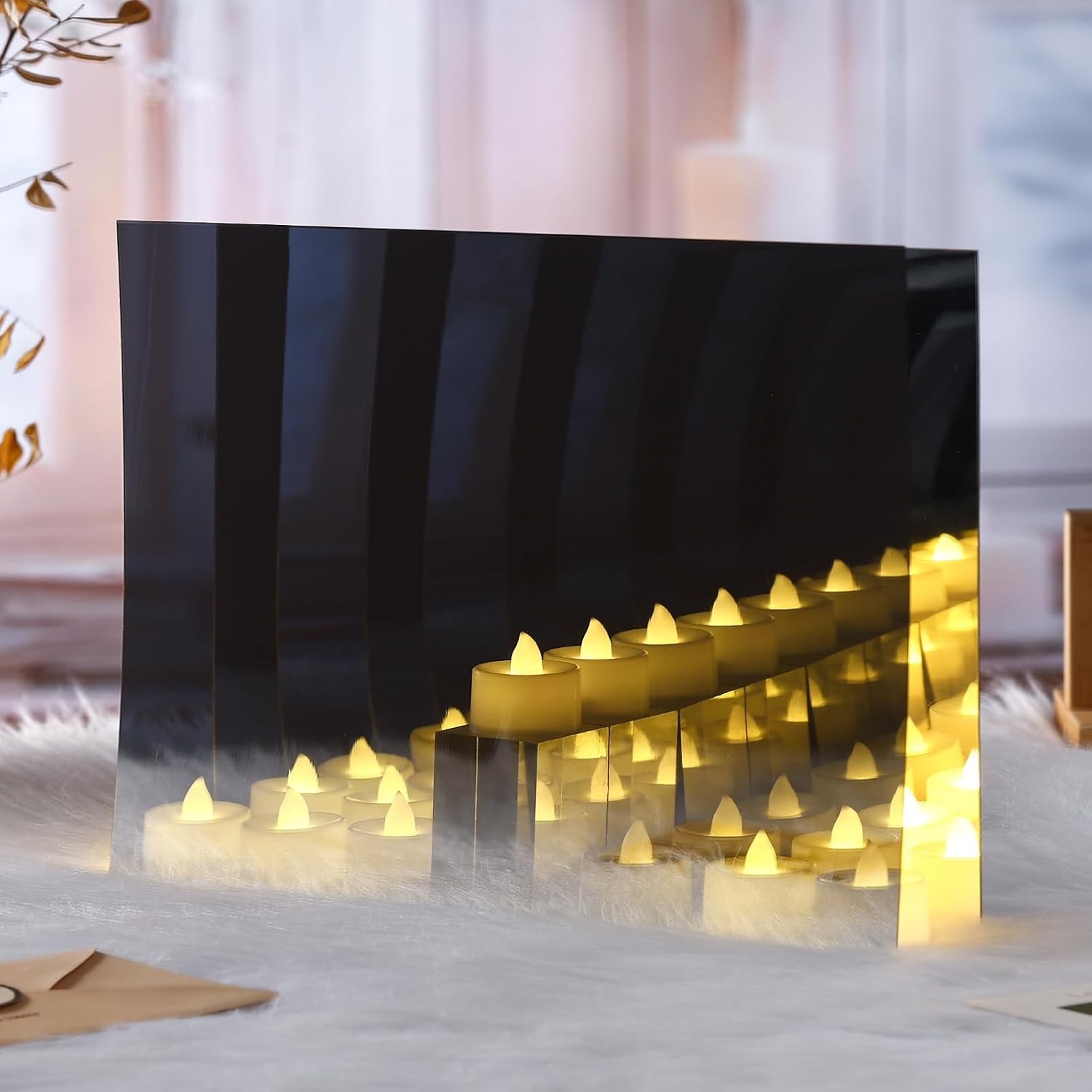 3 Pcs Two Way Mirror Glass, 18x24x0.04 Inch Acrylic Infinity See