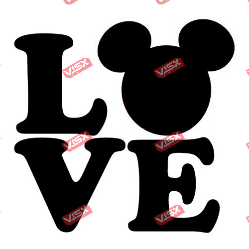 Love Disney Mickey Mouse Tee Shirt Adult Men Women Cartoon Graphic Gift New