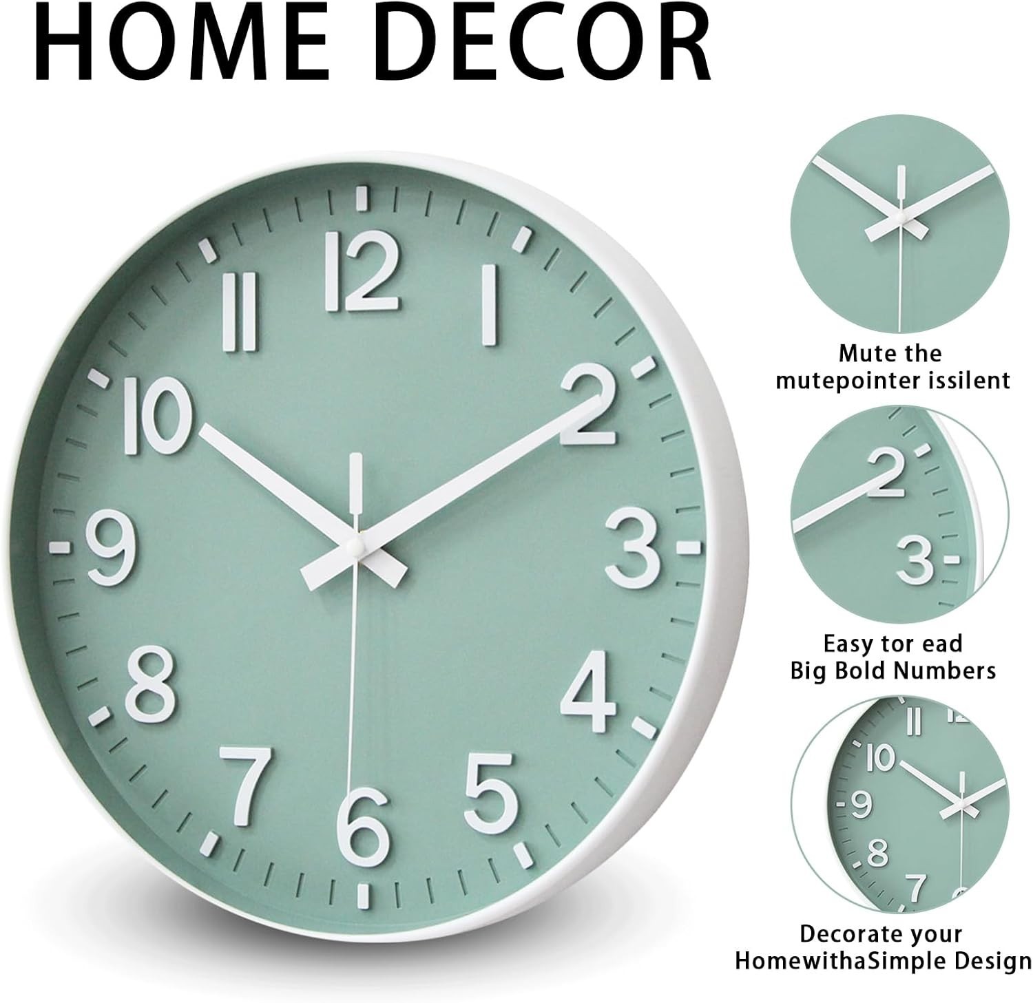 Wall Clocks Battery Operated,Wall Clock,8 inch Wall Clock Silent Non Tick