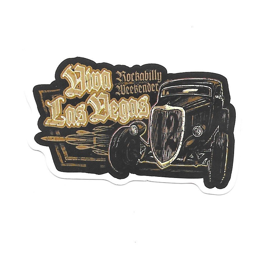 Viva Las Vegas Rockabilly Weekender Vinyl Sticker Decal Retro Hot Rod 12