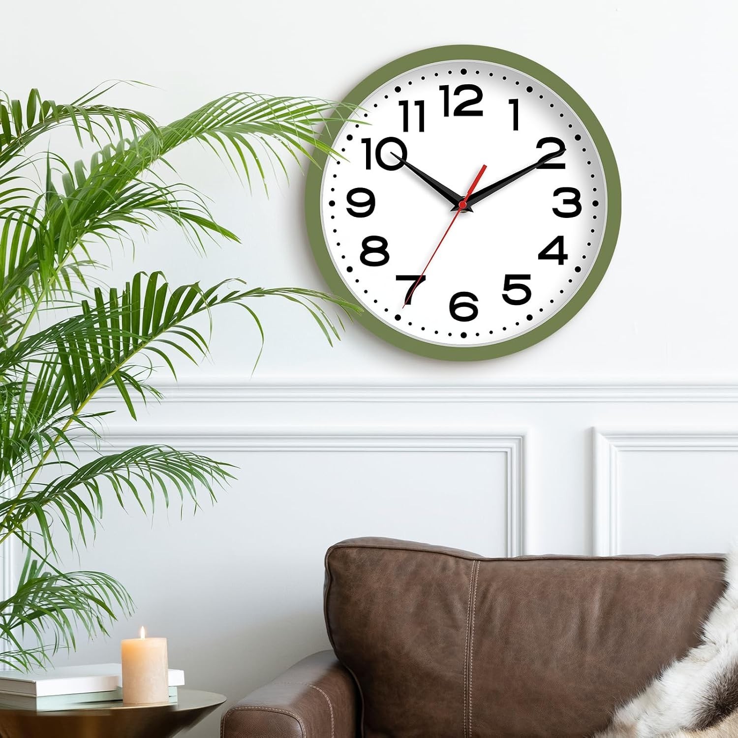 Classic 8-Inch Analog Clock – Silent & Non-Ticking for Peaceful Living Spaces