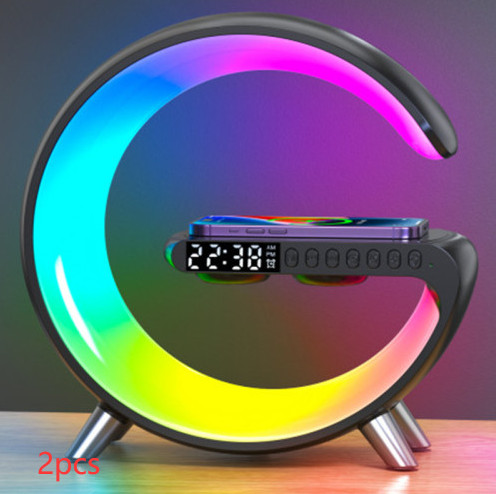 New Intelligent G Shaped LED Lamp Bluetooth Speake Wireless Charger Atmosphere L