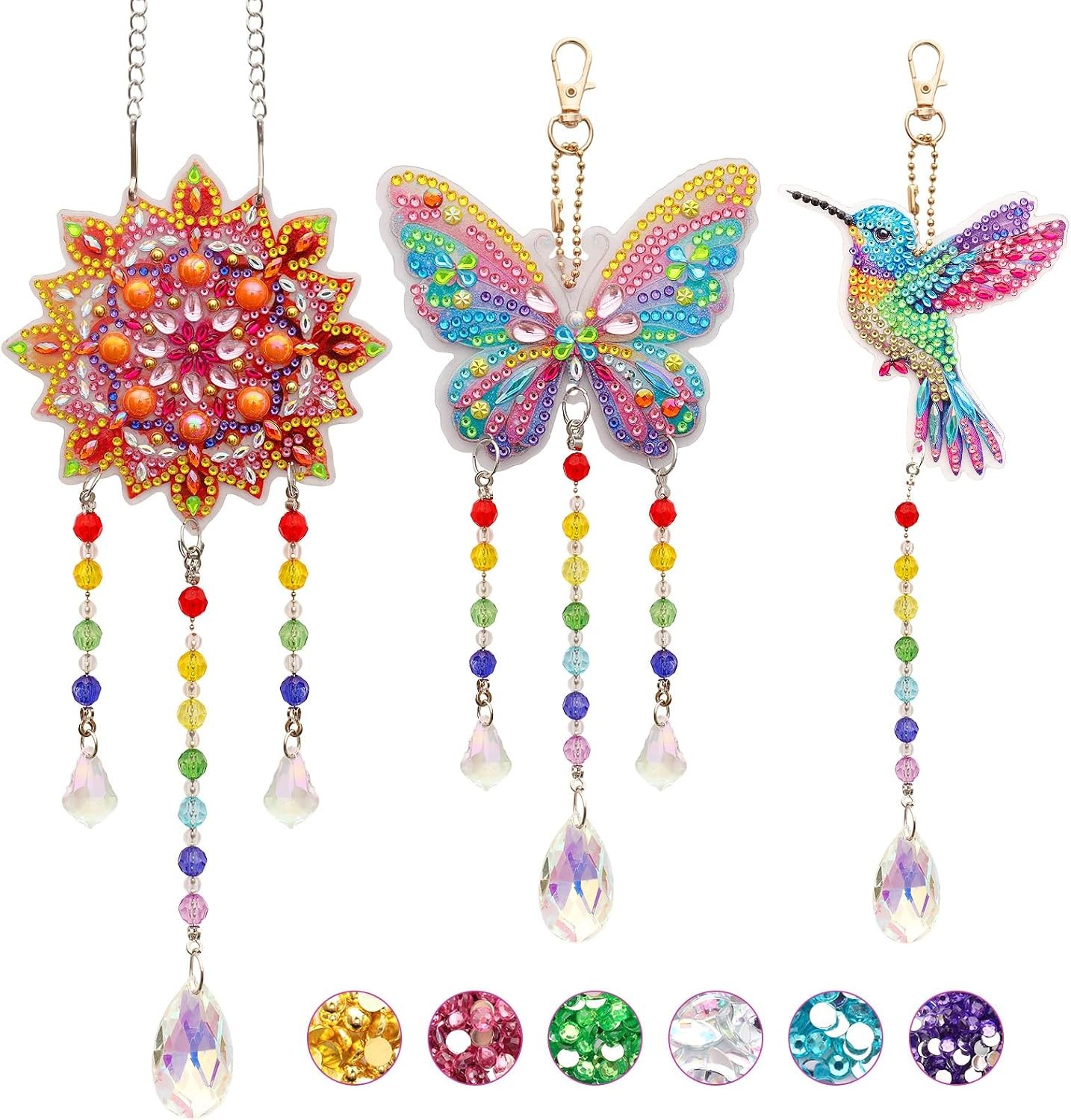 3pcs Diamond Art Kits for Kids Teens Adults Double-Sided DIY Diamond Painting