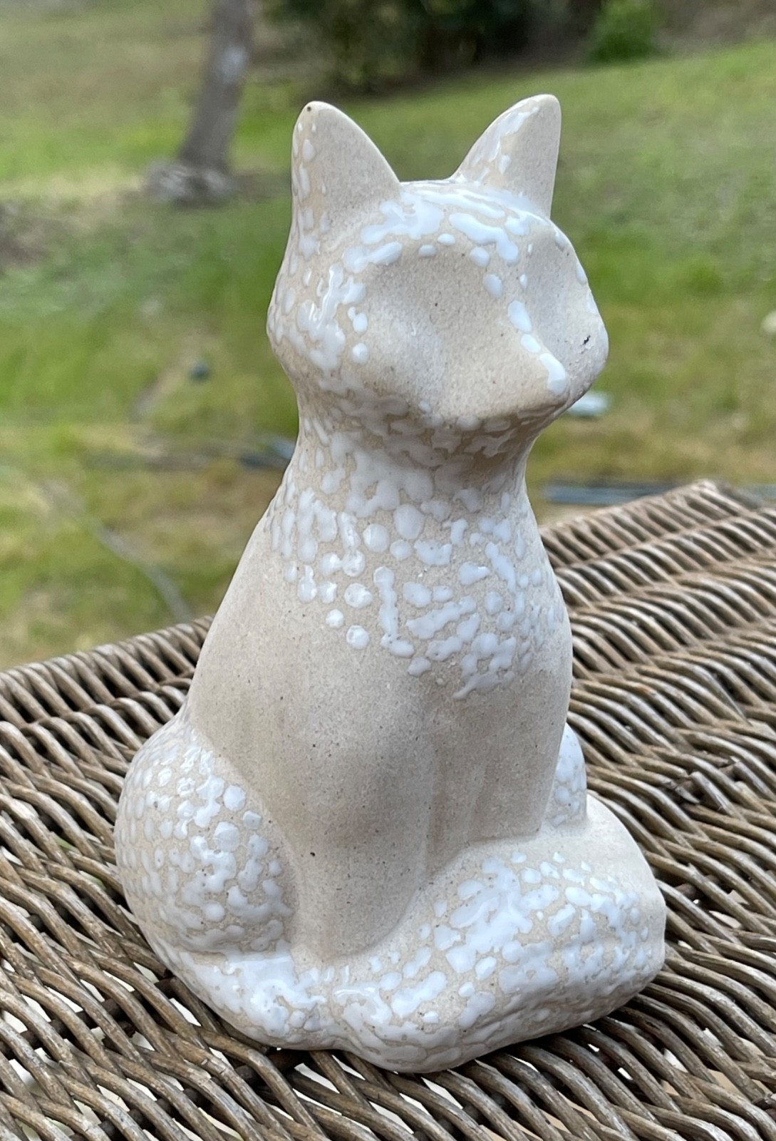 Anthropologie Woodland Bud Vase Fox Whimsical Stoneware 5.75×4 Inch New