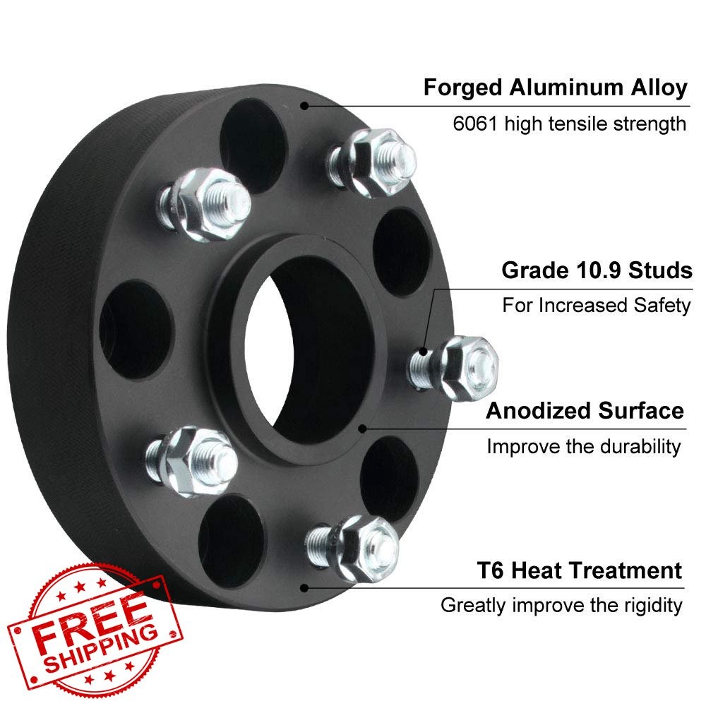 DCVAMOUS 4PC 1.25 Inch Wheel Spacers 5×4.75 12×1.5