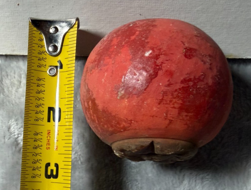 Antique Alabaster Stone Fruit Persimmon Orange Italy Vintage