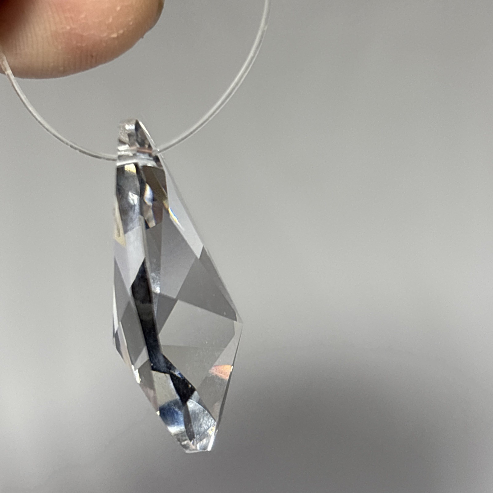 Swarovski Crystal Cut Hanging Tear Drop Figurine Faceted Sun Catcher 1.25 In.