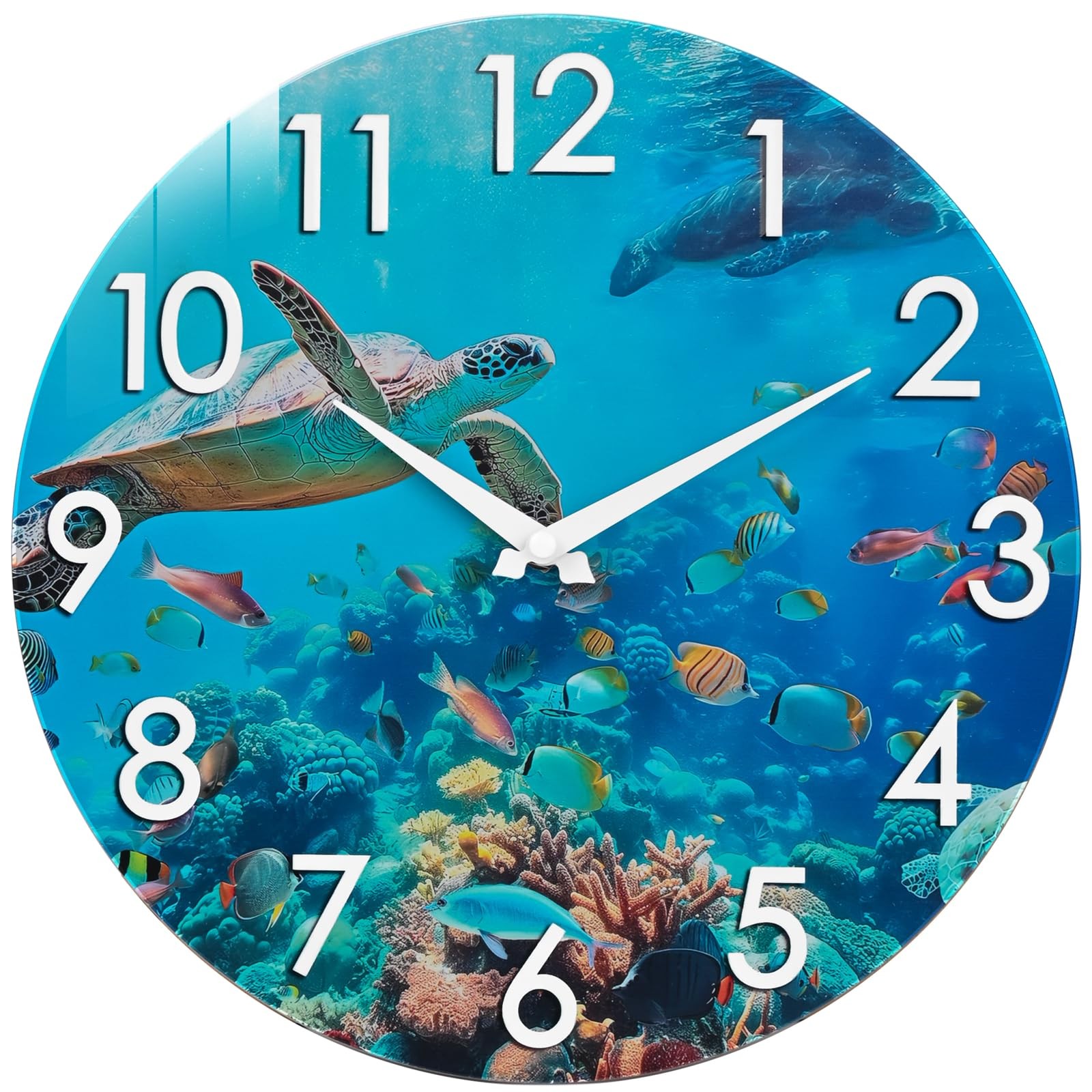 Outdoor Clock Waterproof – Nautical Ocean Decor Indoor Outdoor Wall Clocks for P
