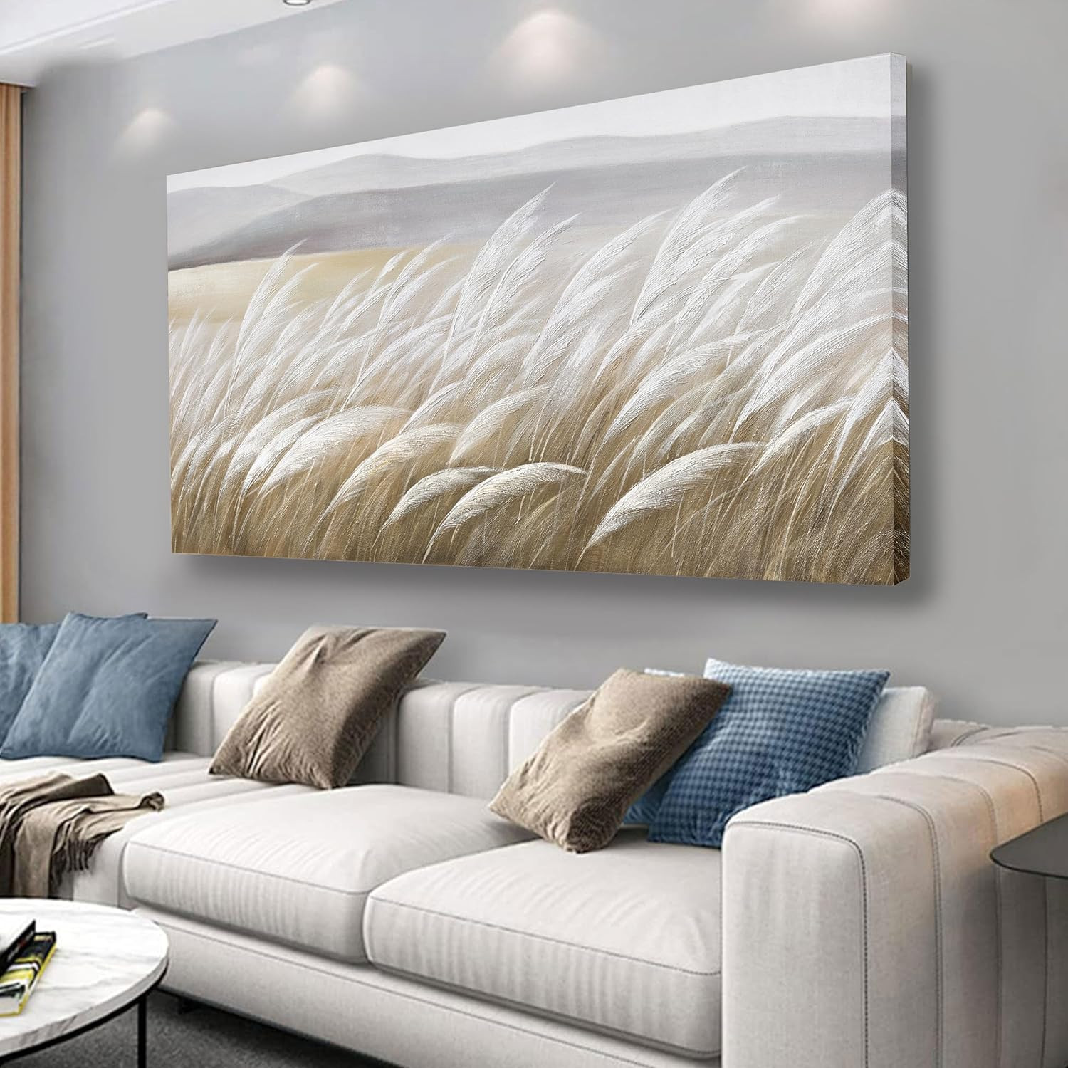 Wall Art Plant Home Decor Reed Canvas Art Wall Decor Nature Picture Wall Decor F
