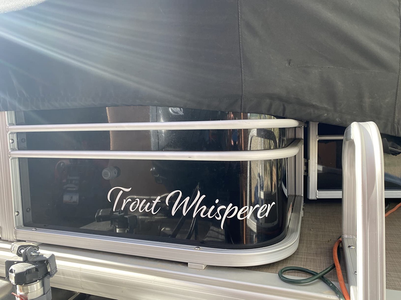 Boat Name Decal 8×48″ / Custom Hull Graphic / Premium Marine Vinyl Lettering