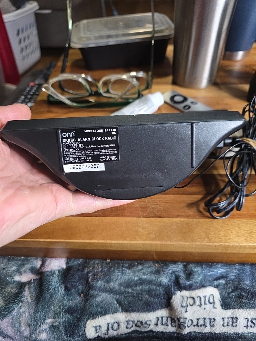 Onn OND19AAA10RS Alarm Clock Radio – TESTED AND WORKING