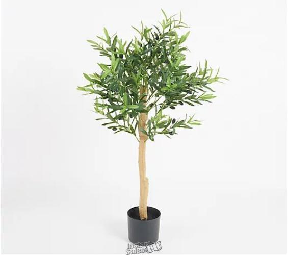 Wicker Park 4′ Tall Indoor/Outdoor Faux Olive Tree in Growers Pot