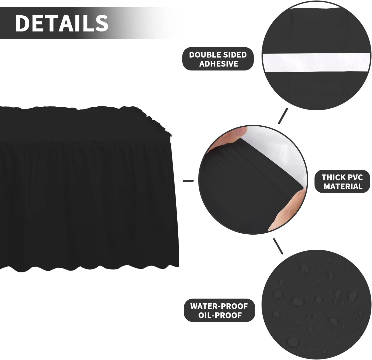 4 Pack Table Skirt 29 in x 14 ft Tablecloth Disposable Table Cover Reusable