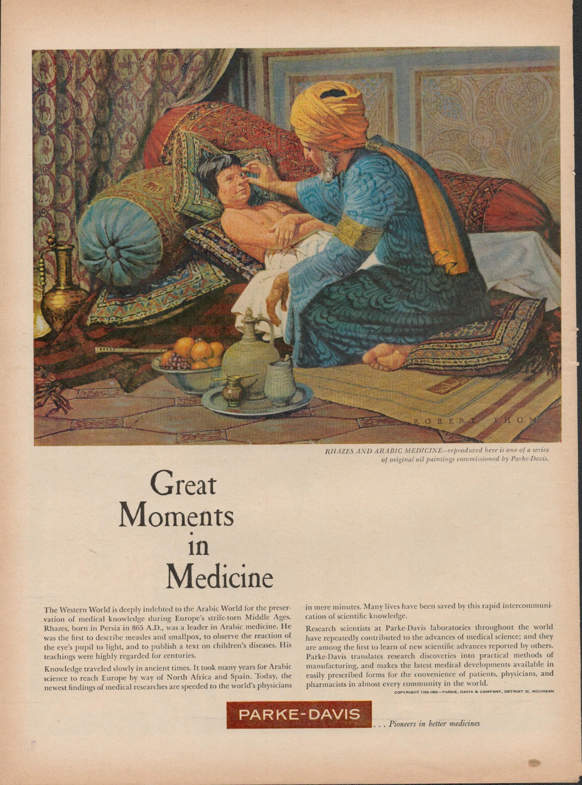 Park Davis (Great Moments in Medicine) AD POSTER 24 X 18 Inches Nice Wall Art!