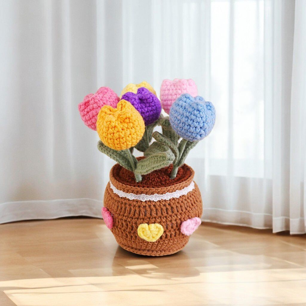 Luxury Handmade Crochet Desktop Decor for Office Desk ComputerDesk Free Shipping