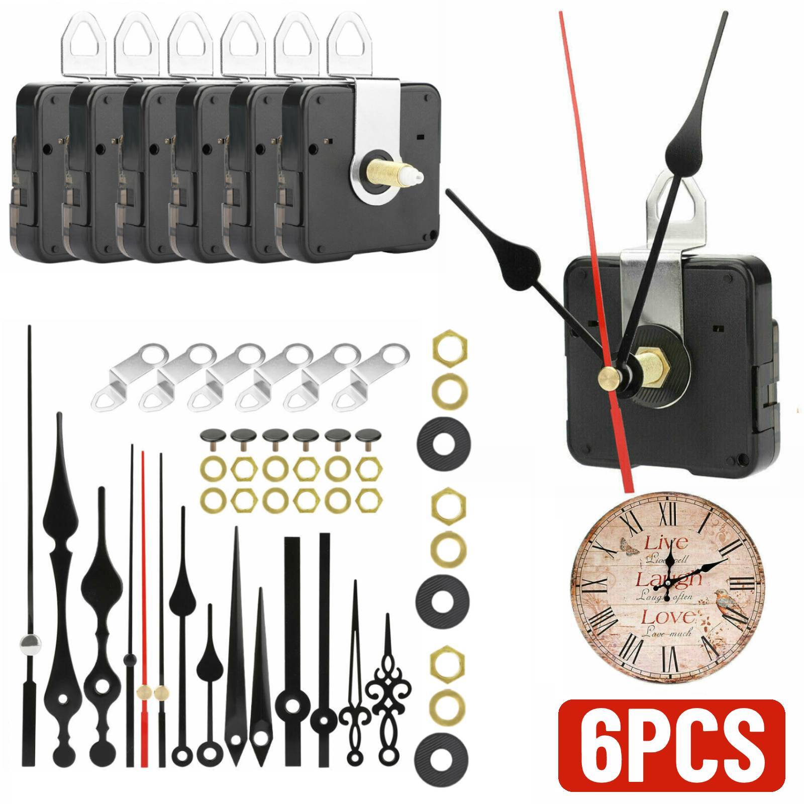 Lots DIY Wall Quartz Clock Movement Mechanism Replacement Repair Kit Tool Parts