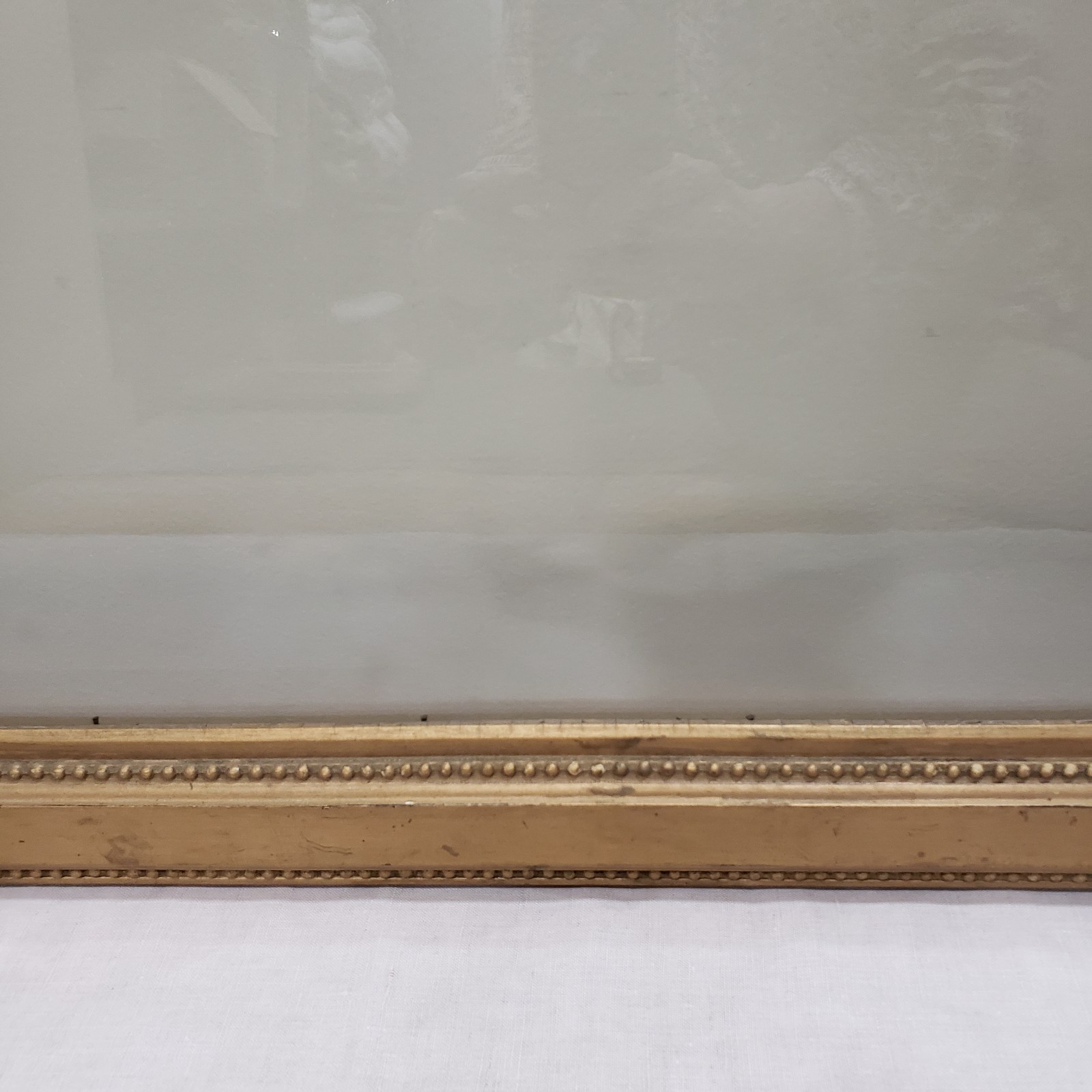 Gold Picture Frame 16×26 Beaded Liner Scrolls Neutral Traditional Elegant Wall