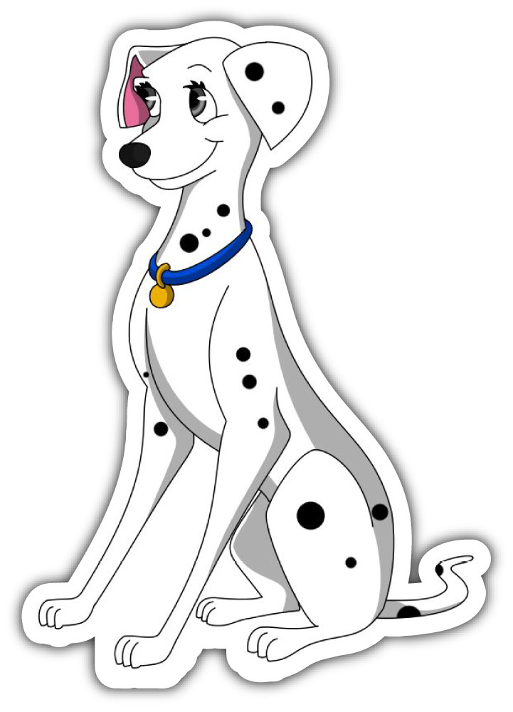 101 Dalmatians Cartoon Car Bumper Sticker Decal- 3” or 5”