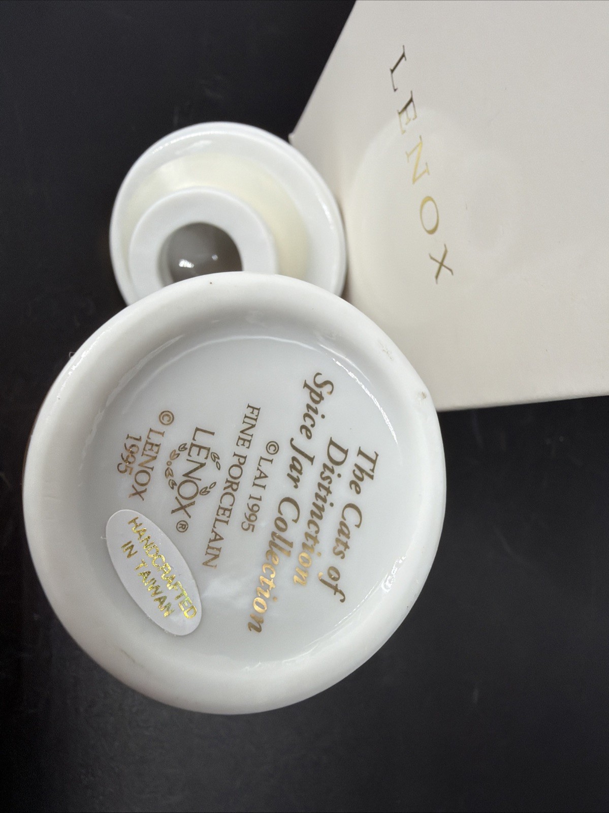Lenox The Cats of Distinction “Dill” Spice Jar Collection Porcelain NIB