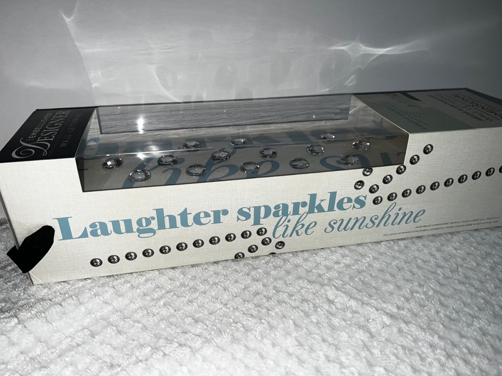 DCWV Embellished Adhesive Wall Lettering Laughter Sparkles Like Sunshine Teacher