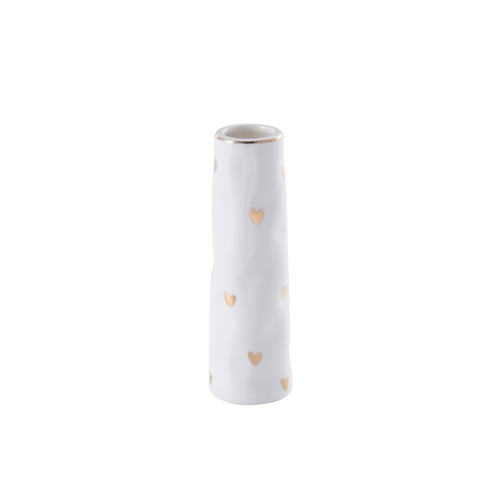HRT010G White Bud Vase Porcelain Home Decor 5.5 Inch Height