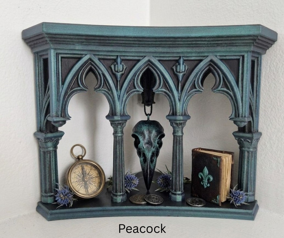 Mini Gothic Cathedral Desk Shelf Dark Academia Decor Altar Display Trinket Stand