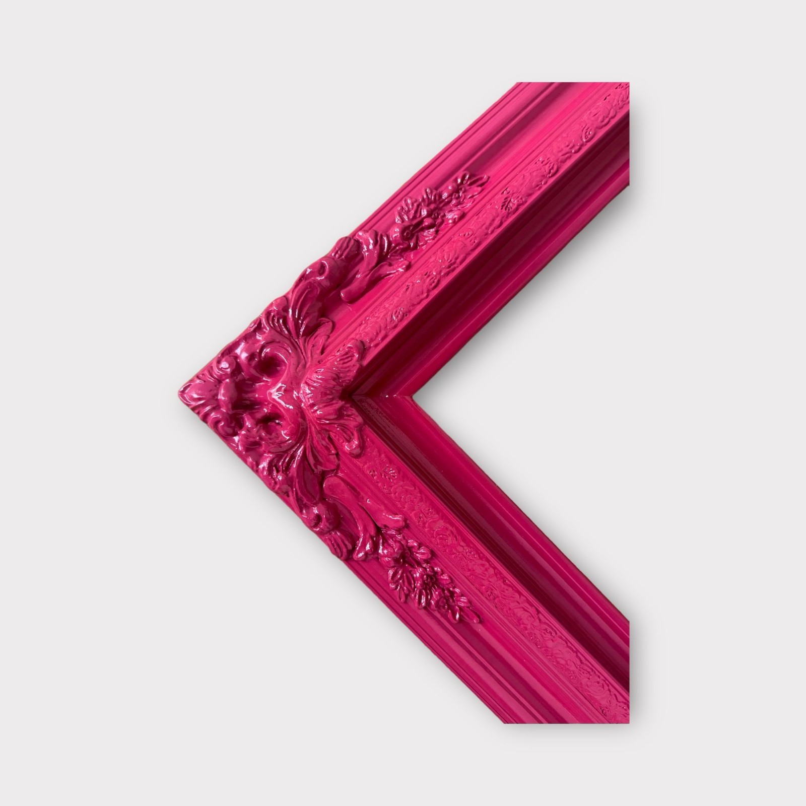 24 X 30 In Stock-Traditional compo XL ornate corners wood frame, HOT PINK