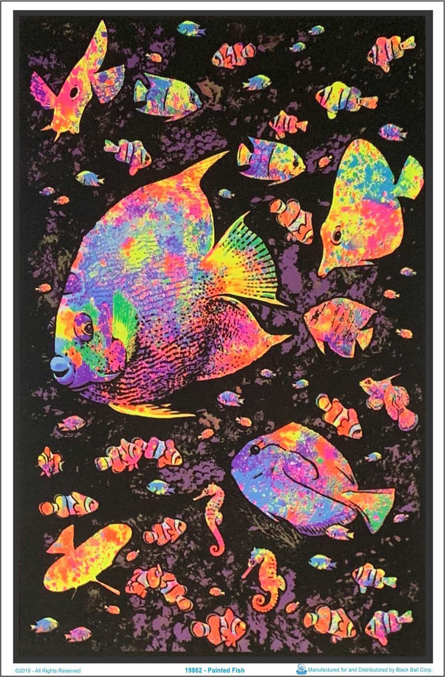 Painted Fish Blacklight Poster 23 x 35