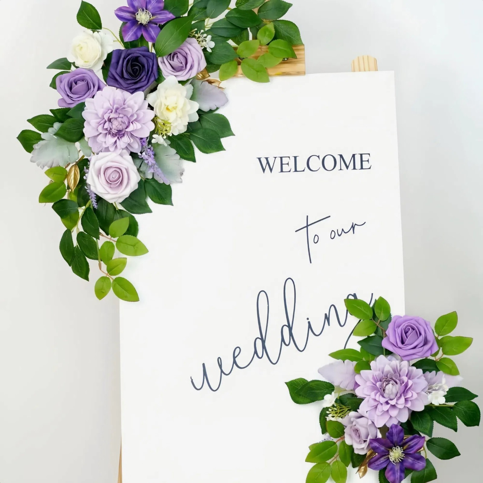 2 Pcs Wedding Arch Flowers Set Wedding Decor Garland Artificial Flower Swag
