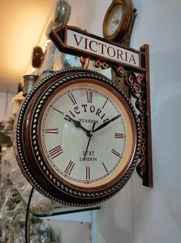 Victoria Station Clock 1747 London Double sided Face Wall Railway gift