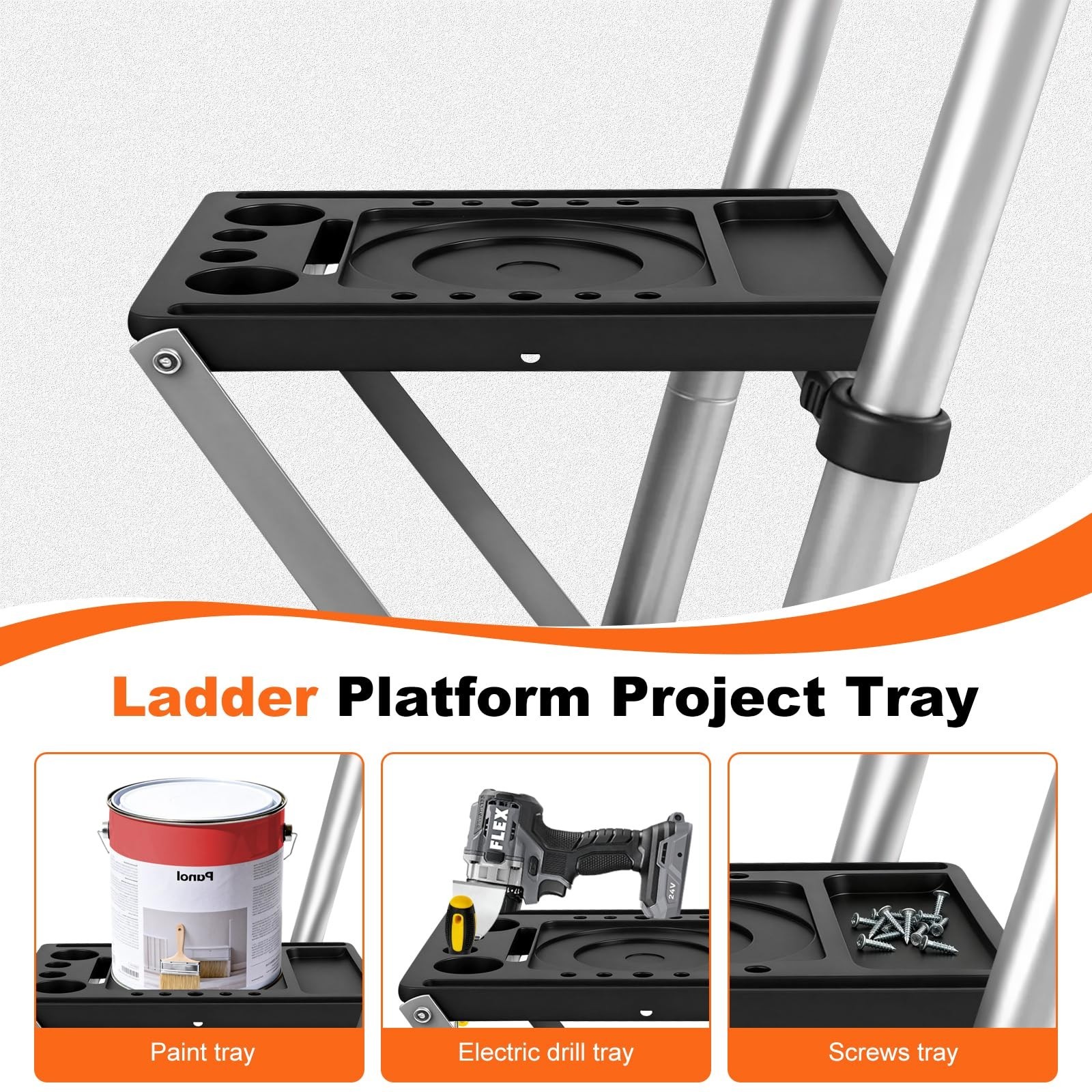 Multi-Purpose Project Tray, Ladder Accessory,Tray for Most Standard Ladders, …