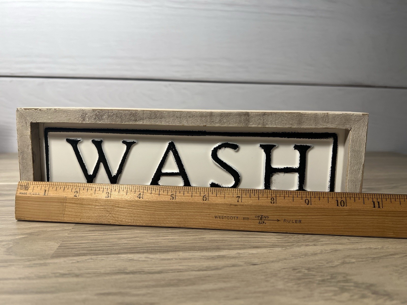 Laundry Room Farmhouse Wooden Metal (4-pack) Wall Decor Wash Fold Dry NEW