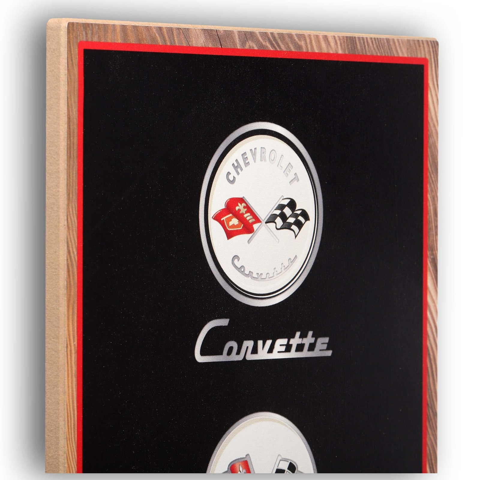 Chevrolet Corvette Logo Evolution Vertical Wood Wall Decor – Large Corvette W…
