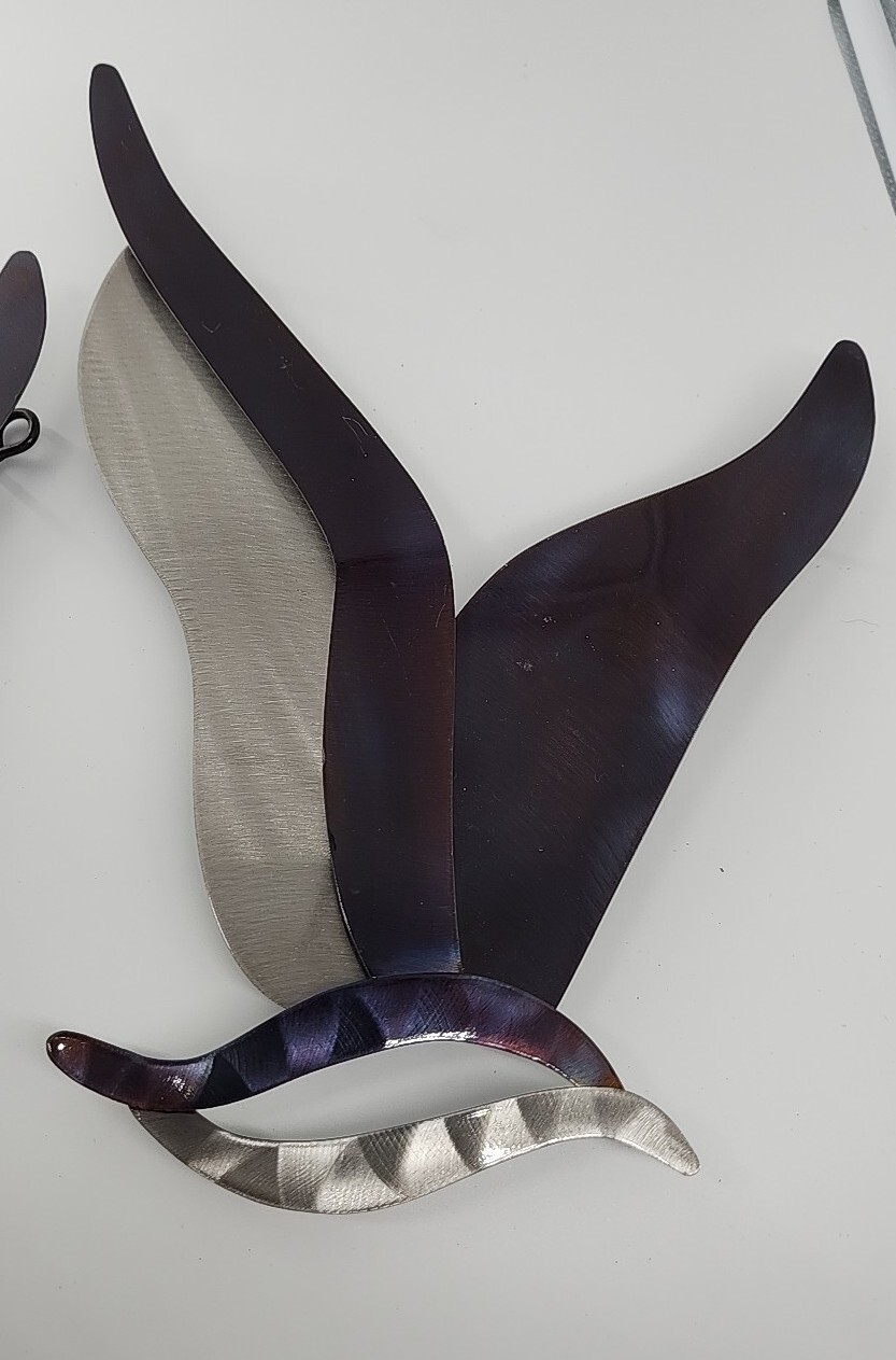 Metal Wall Art Seagulls Abstract Modern Contemporary By Mark Malizia Signed 2010